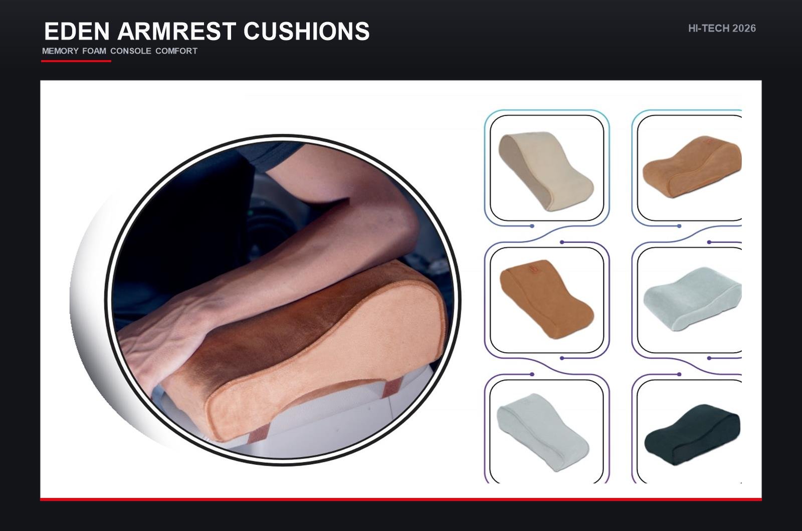 Eden Memory Foam Armrest Cushions