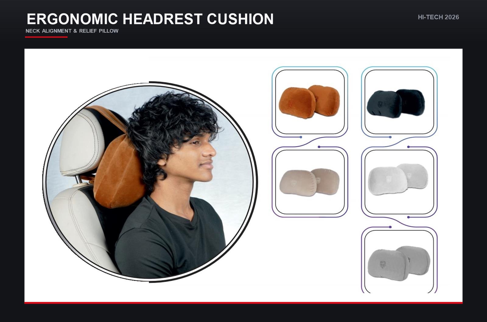 Ergonomic Headrest Cushion