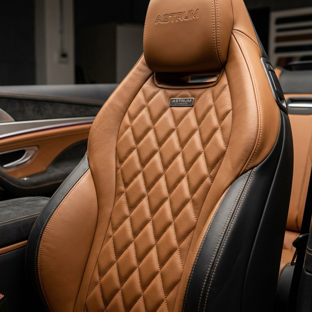 Aristo Luxury Leather Seat Cover in Royal Tan
